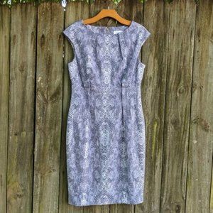 Calvin Klein Snake Skin Print Pencil Dress…